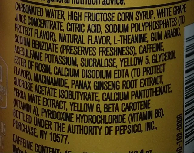 Mtn Dew Amp Game Fuel Charged Tropical Strike 16 fl oz, ingredients of pack