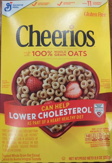 Cheerios 8.9 oz, front of pack