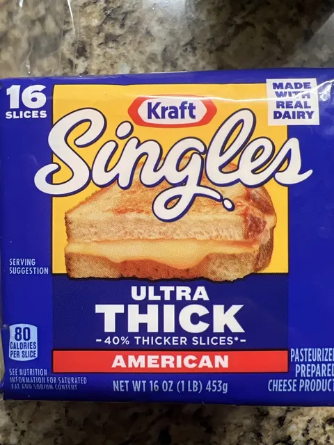 Kraft Singles Ultra Thick American 16 Slices 16 oz, front of pack