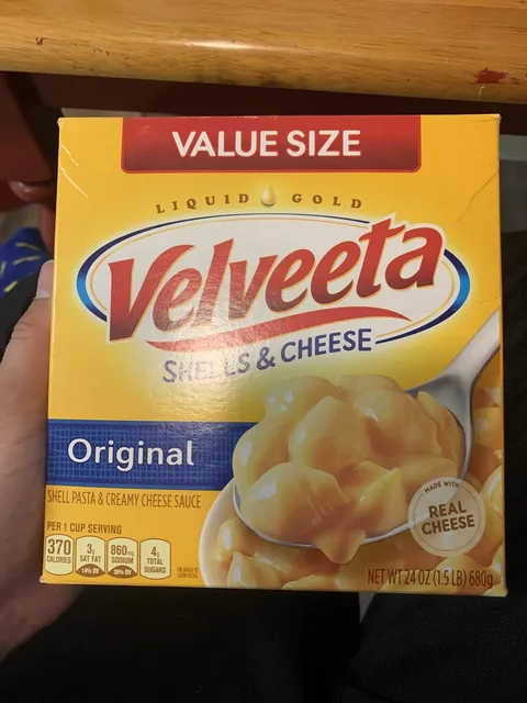 Velveeta Shells & Cheese Original Value Size 24 oz, front of pack