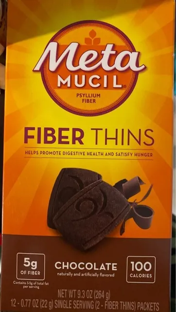 Metamucil Fiber Thins Chocolate 264 g, front of pack