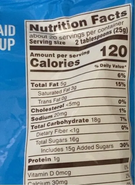 M&M's Minis Milk Chocolate Candies 18 oz, nutrition of pack