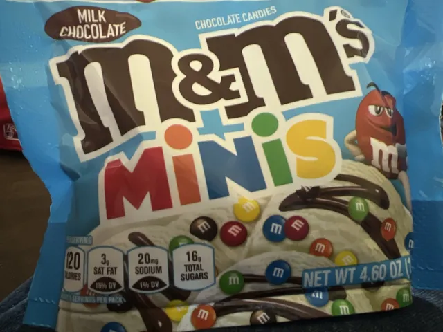M&M's Minis Milk Chocolate Candies 4.60 oz, front of pack