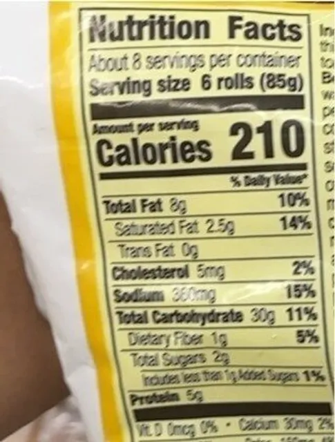 Totino's Pepperoni Pizza Rolls 24.8 oz, nutrition of pack