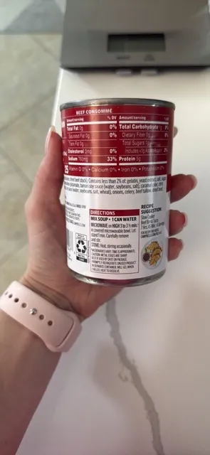 Campbell's Condensed Beef Consommé Soup 10.5 oz, nutrition of pack