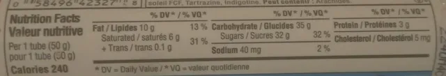 M&M's Minis Milk Chocolate Candies 50 g, nutrition of pack