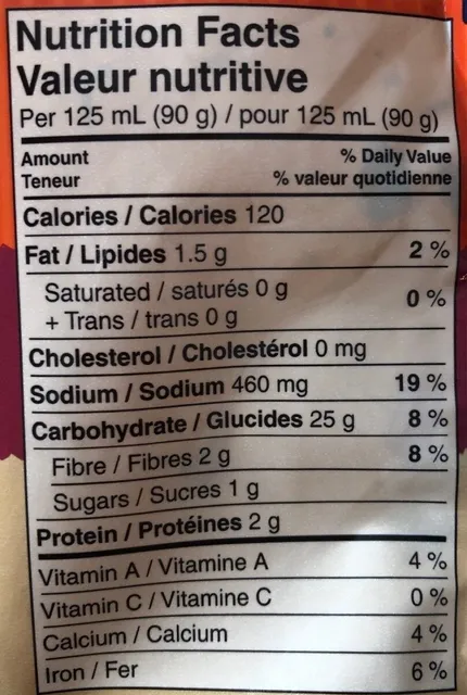 Uncle Ben's Bistro Express Jambalaya Style 240 g, nutrition of pack