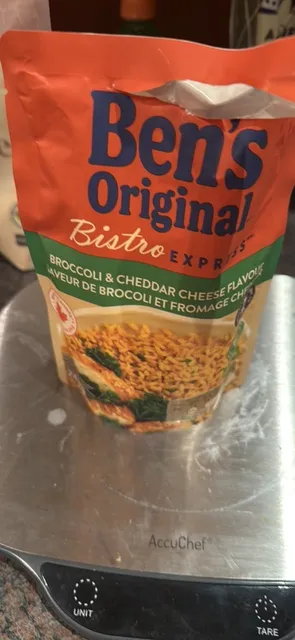 Ben's Original Bistro Express Broccoli & Cheddar Cheese Flavour 240 g, nutrition of pack