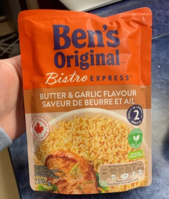 Ben's Original Bistro Express Butter & Garlic Flavour 250 g, front of pack