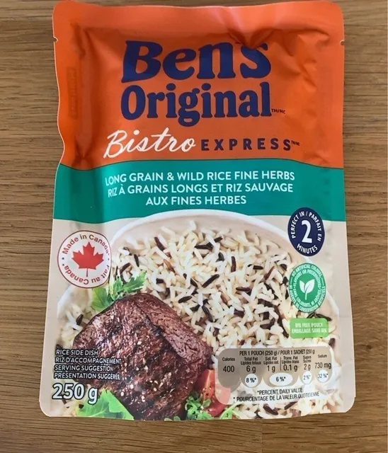 Ben's Original Bistro Express Long Grain & Wild Rice Fine Herbs 250 g, front of pack