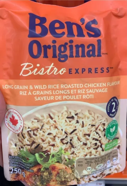 Ben's Original Bistro Express Long Grain & Wild Rice Roasted Chicken Flavour 250 g, front of pack
