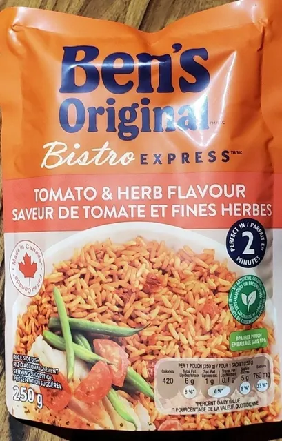 Ben's Original Bistro Express Tomato & Herb Flavour 250 g, front of pack