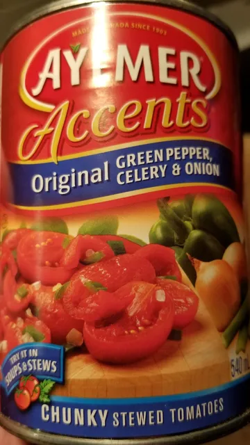 Aylmer Accents Original Chunky Stewed Tomatoes 540 mL, front of pack