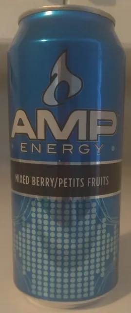 Amp Energy Mixed Berry 473 ml, front of pack