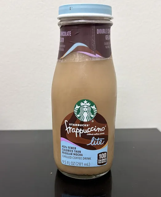 Starbucks Frappuccino Lite Double Chocolate Gelato Chilled Coffee Drink 9.5 fl oz, front of pack
