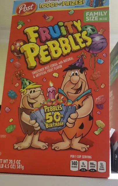Post Fruity Pebbles 20.5 oz, front of pack