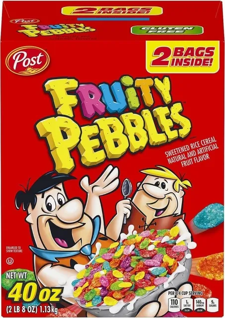 Post Fruity Pebbles 40 oz, front of pack