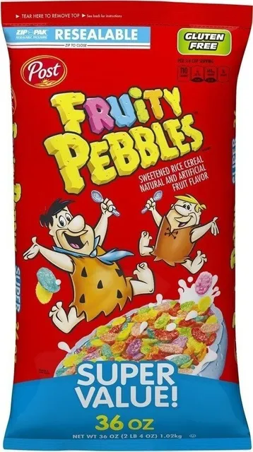 Post Fruity Pebbles 36 oz, front of pack