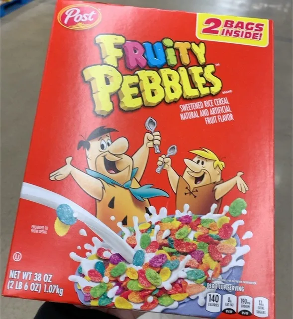 Post Fruity Pebbles 38 oz, front of pack