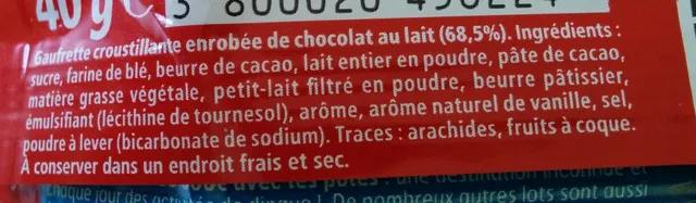 KitKat Chunky 40 g, ingredients of pack