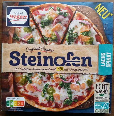 Original Wagner Steinofen Lachs Spinat Original Wagner Steinofen Pizza Lachs Spinat 350 g