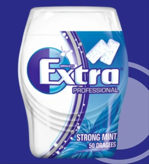 Wrigley's Extra Professional Strong Mint 68 g, front of pack
