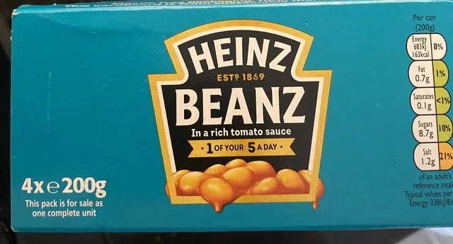 Heinz Beanz in a Rich Tomato Sauce 4 x 200 g, front of pack