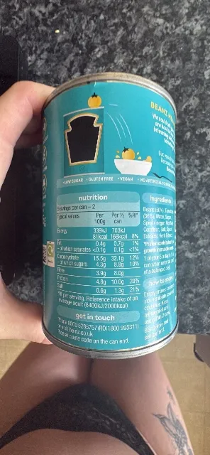 Heinz Baked Beanz 3 Pack 1.25 kg, nutrition of pack