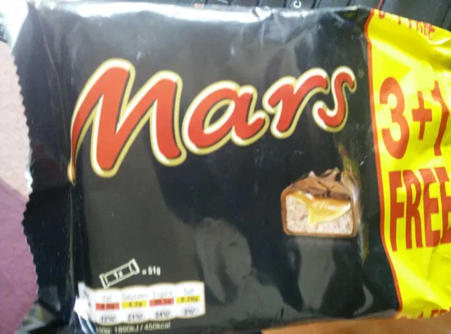 Mars 4 x 51 g, front of pack