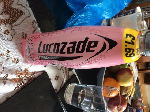 Lucozade Energy Pink Lemonade 1 l, front of pack