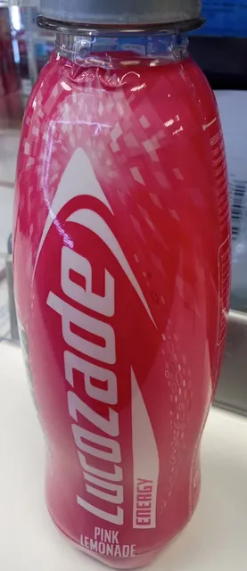 Lucozade Energy Pink Lemonade 380 ml, front of pack