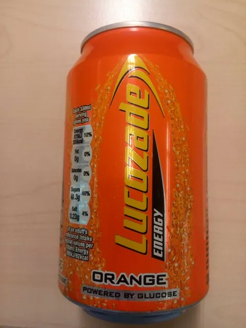 Lucozade Energy Orange 330 ml, front of pack