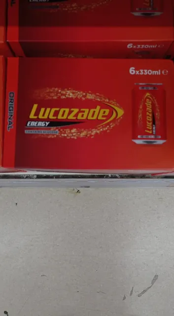 Lucozade Energy Original 6 x 330 ml, front of pack