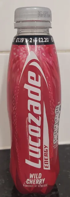 Lucozade Energy Wild Cherry 380 ml, front of pack