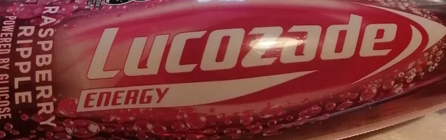 Lucozade Energy Raspberry Ripple 500 ml, front of pack