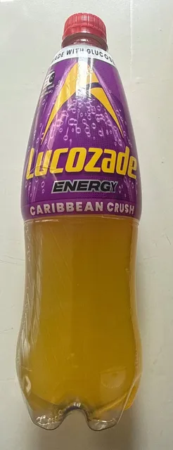 Lucozade Energy Caribbean Crush 900 ml, front of pack