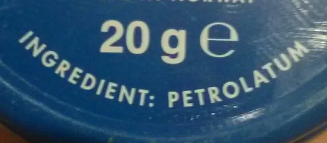 Vaseline Lip Therapy Original 20 g, ingredients of pack