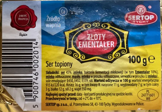 Złoty Ementaler 100 g, front of pack
