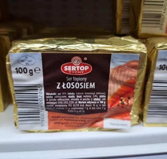 Ser topiony z łososiem 100 g, front of pack