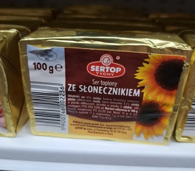 Ser topiony ze słonecznikiem 100 g, front of pack