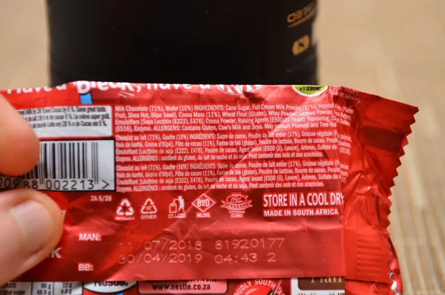 KitKat 4 Finger 41.5 g, ingredients of pack