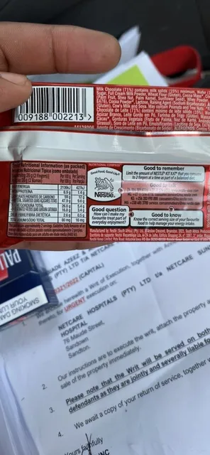 KitKat 4 Finger 41.5 g, nutrition of pack