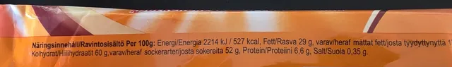 Sportlunch 80 g, nutrition of pack