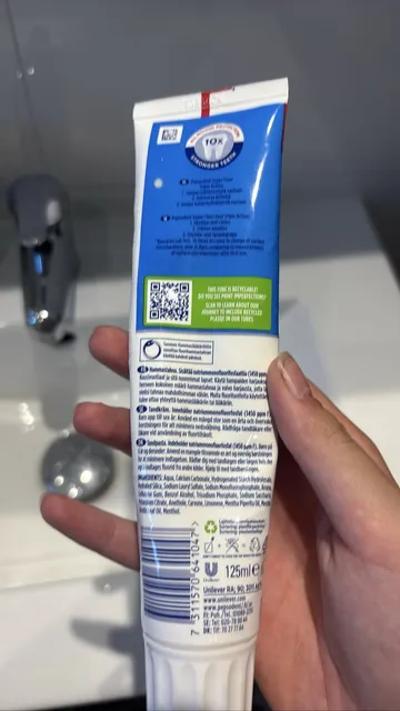 Pepsodent Super Fluor 125 ml, ingredients of pack
