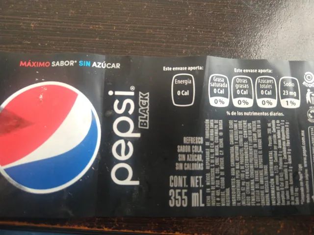 Pepsi Black 355 ml, front of pack