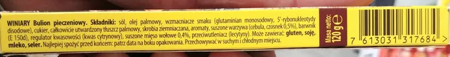 Winiary Kostka Mięsna 120 g, ingredients of pack