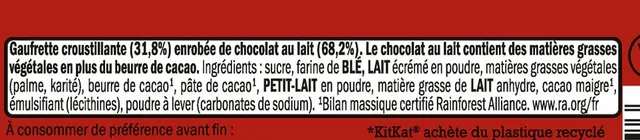 KitKat 4 Finger 6 × 41.5 g, ingredients of pack
