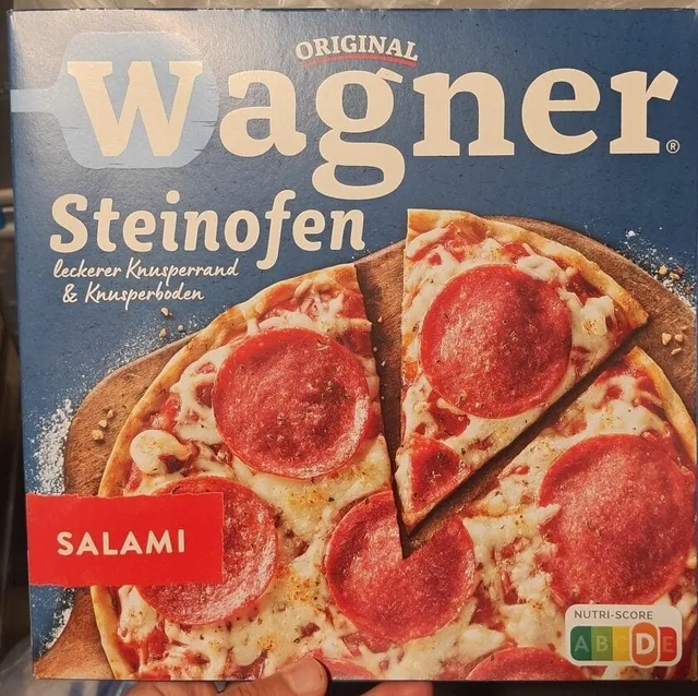 Original Wagner Steinofen Pizza Salami 320 g, front of pack