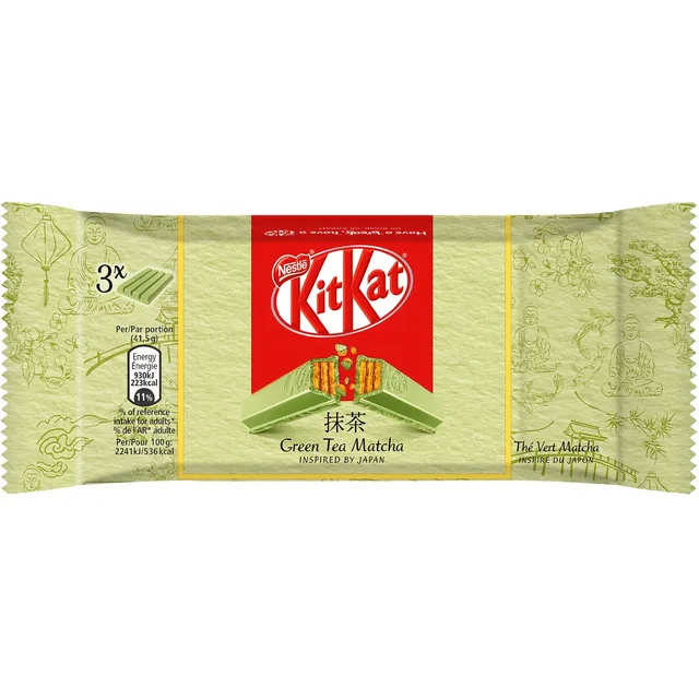 KitKat Green Tea Matcha 3 × 41.5 g, front of pack