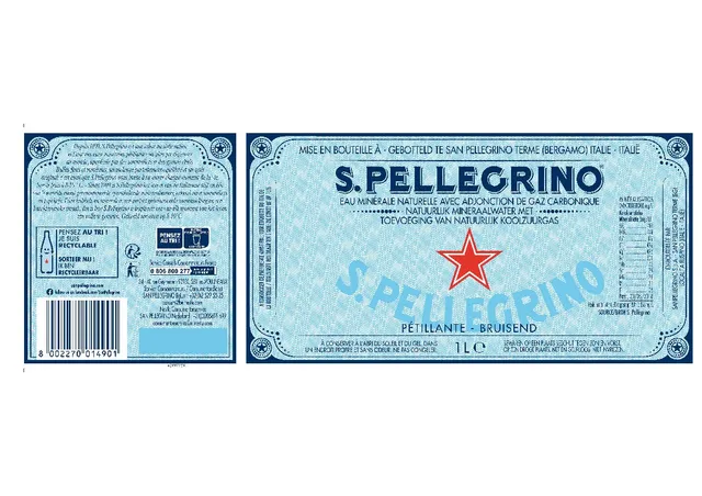 S.Pellegrino Sparkling Natural Mineral Water 1 L PET bottle, other of pack